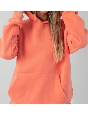 Comfrt Signature Coral Orange Creamsicle Cozy Hoodie Super Soft Unisex EUC 2XL